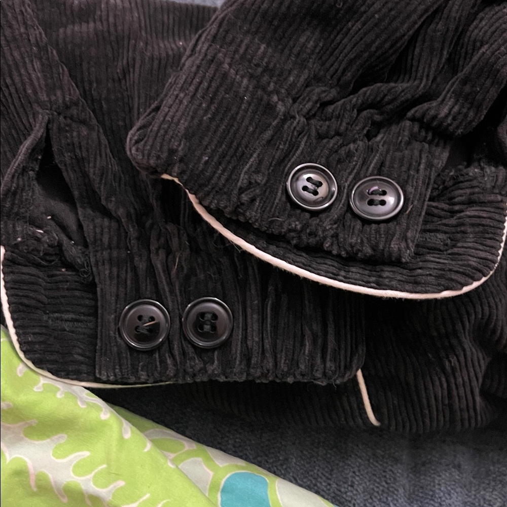 Vintage Wee Winners Black Corduroy Kids Overalls with Red Heart Accents - Picture 4 of 6